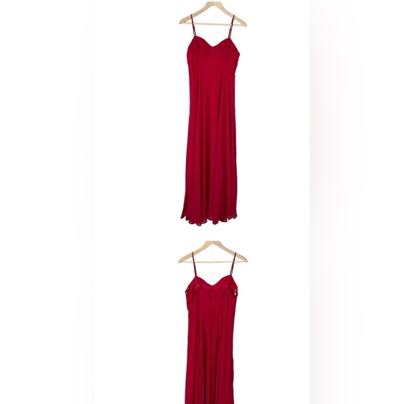 Lulu’s Cause For Commotion Bustier Maxi Dress Red Size M - Picture 6 of 15